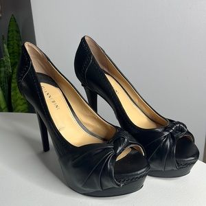 GIANNI BINI Black Leather High Heels - SZ 10